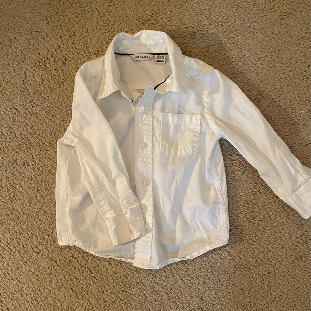 White Janie and Jack Boys Button Down Shirt